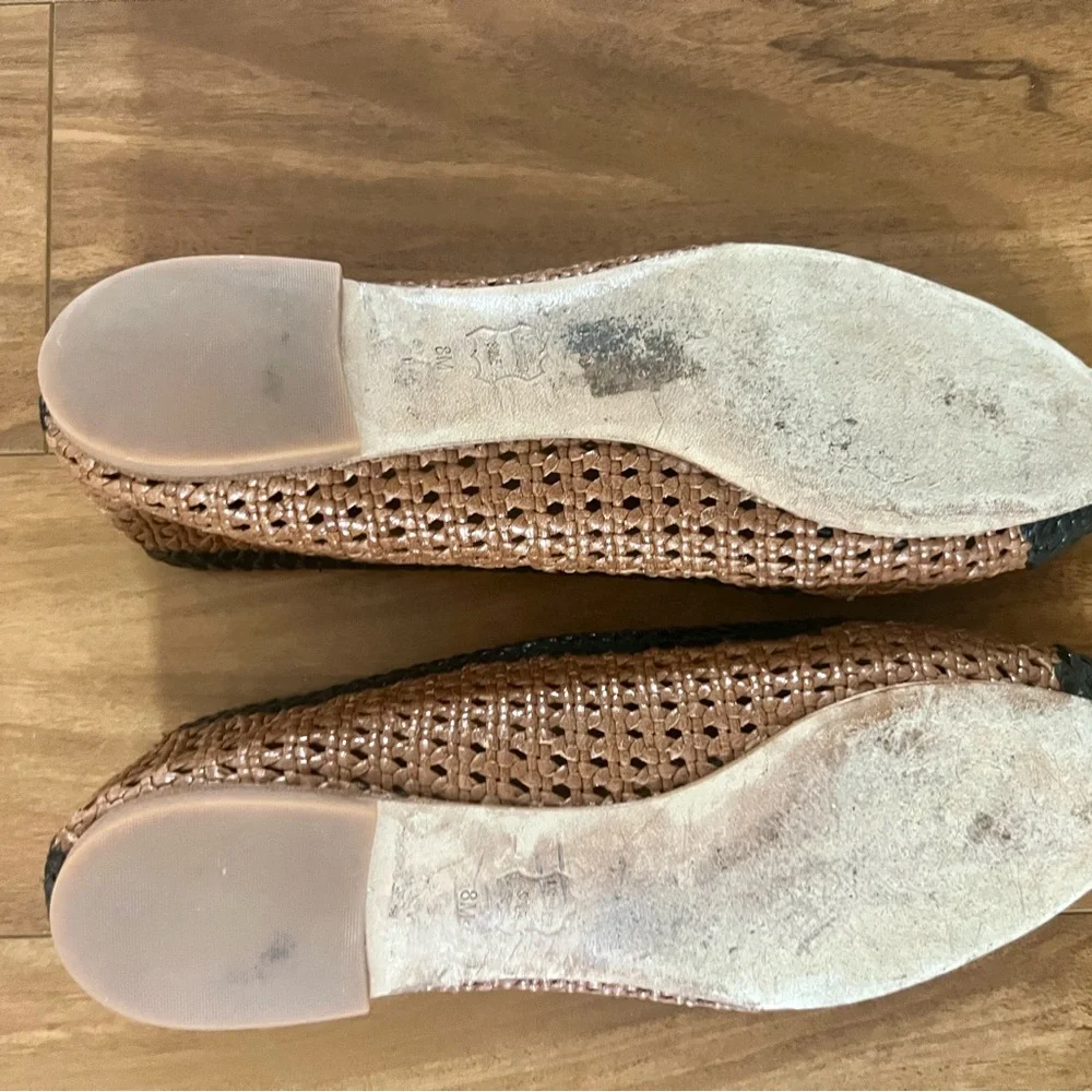 Tory Burch chelsea Woven Flats with Black/brown size 8